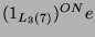 $ (1_{L_3(7)})^{ON} e$