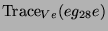 $ \operatorname{Trace}_{Ve}(eg_{28}e)$