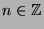 $ n\in{\protect
\mathbb{Z}}$