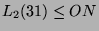 $ L_2(31)\leq ON$