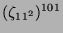 $ (\zeta_{11^2})^{101}$
