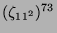 $ (\zeta_{11^2})^{73}$
