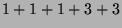$ 1+1+1+3+3$