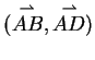 $(\stackrel{\rightharpoonup}{AB},\stackrel{\rightharpoonup}{AD})$