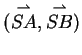 $(\stackrel{\rightharpoonup}{SA},\stackrel{\rightharpoonup}{SB})$