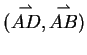 $(\stackrel{\rightharpoonup}{AD},\stackrel{\rightharpoonup}{AB})$