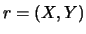$r=(X,Y)$