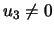 $u_3 \not= 0$