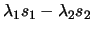 % latex2html id marker 409
$\displaystyle \lambda_1 s_1 - \lambda_2 s_2$