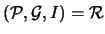 $(\mathcal{P}, \mathcal{G}, I) = \mathcal{R}$