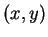 $ \mbox{$(x,y)$}$